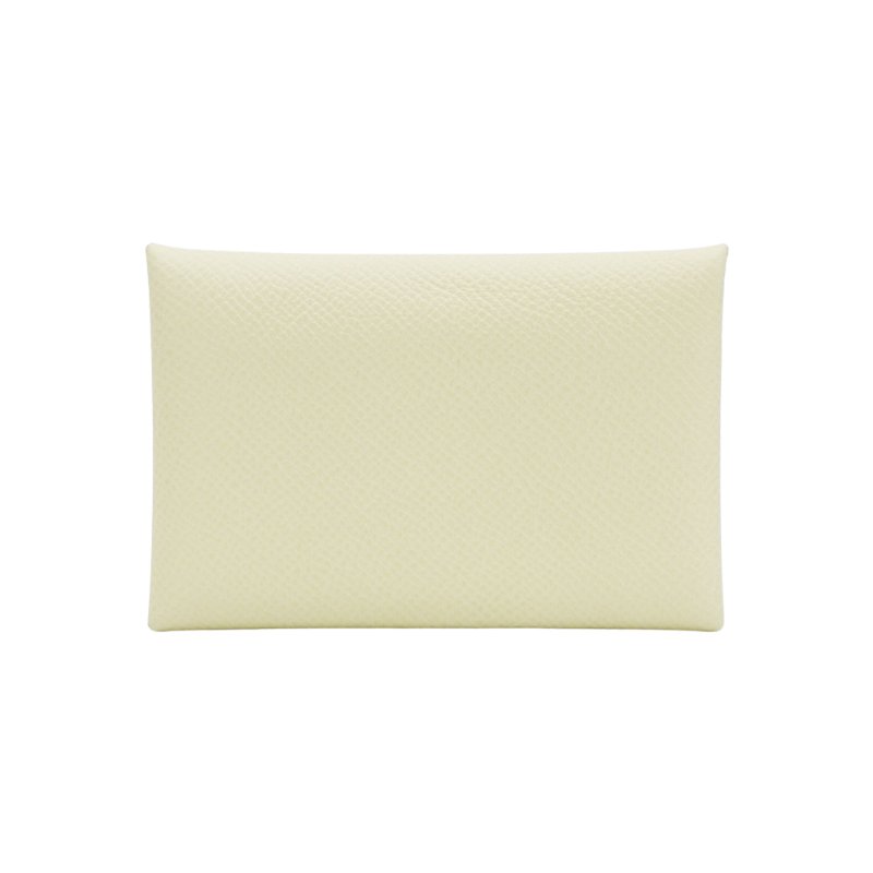 Hermes Calvi 釦式對開卡包/卡片夾(白)-2