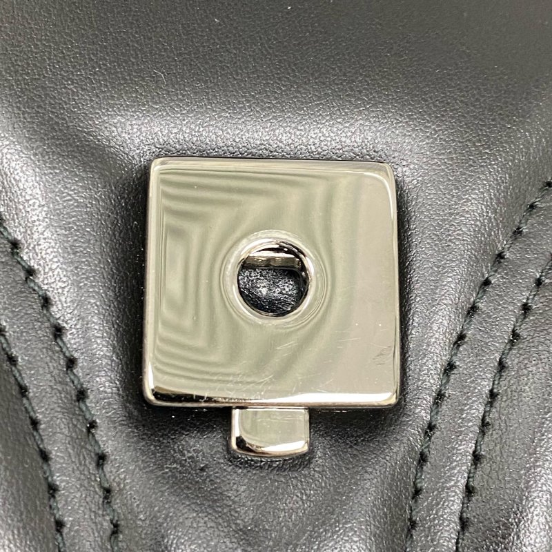 △ Gucci 古馳 Black Calfskin GG Marmont Square Chain Shoulder Bag 739681 黑色小牛皮鎖鏈肩背袋 - 267004724-13