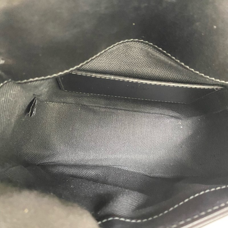 △ Gucci 古馳 Black Calfskin GG Marmont Square Chain Shoulder Bag 739681 黑色小牛皮鎖鏈肩背袋 - 267004724-16