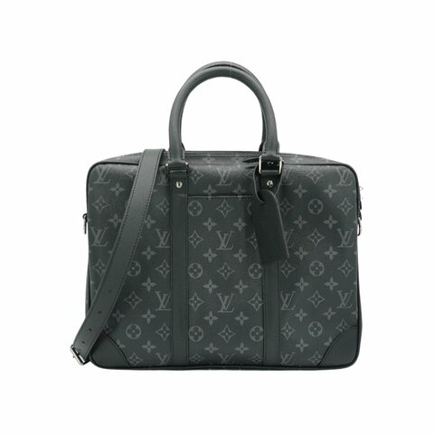 Louis Vuitton Porte-Documents Voyage PM Eclipse帆布二用公事包(M46457-黑灰)