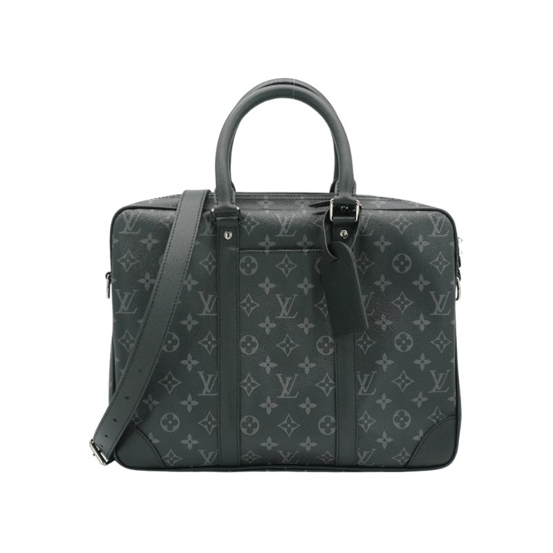 Louis Vuitton Porte-Documents Voyage PM Eclipse帆布二用公事包(M46457-黑灰)-0