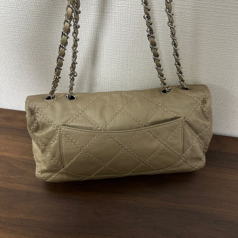 Chanel 橄欖綠銀釦CF-2