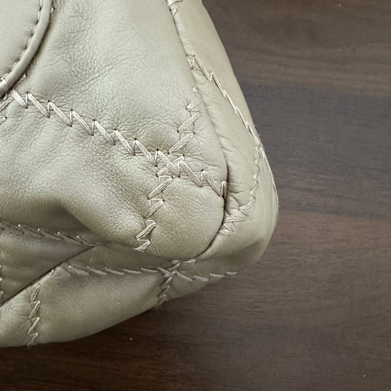 Chanel 橄欖綠銀釦CF-8