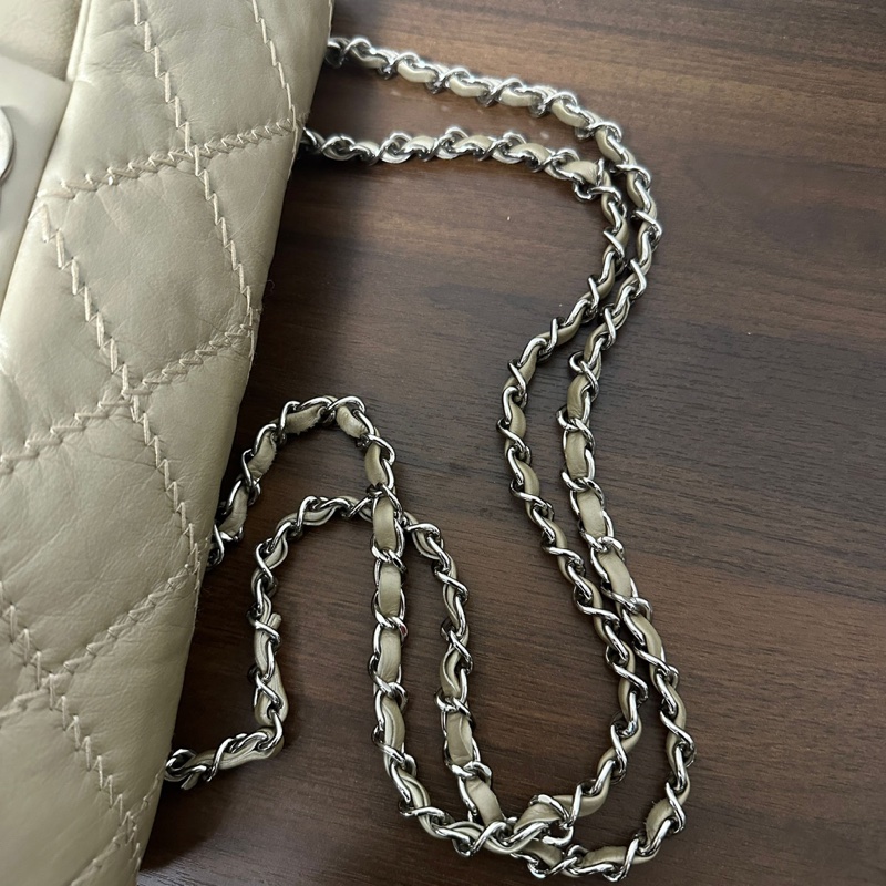 Chanel 橄欖綠銀釦CF-9