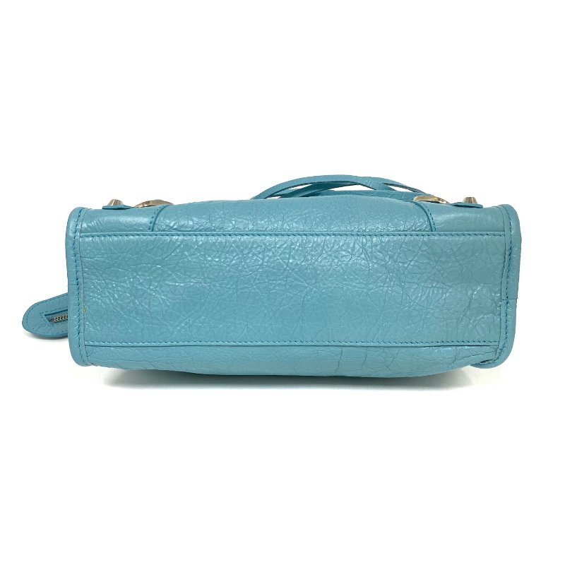 △ Balenciaga 巴黎世家 Blue Goatskin Mini City 2 Way Bag 300295 藍色山羊皮兩用袋 - 267004471-5