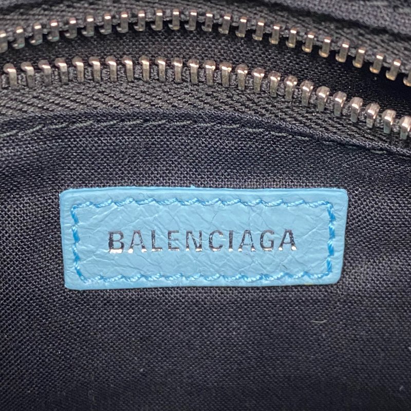△ Balenciaga 巴黎世家 Blue Goatskin Mini City 2 Way Bag 300295 藍色山羊皮兩用袋 - 267004471-14