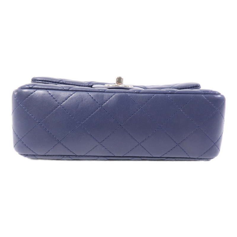 CHANEL 羊皮皮革Mini Classic 20銀扣鏈帶肩背袋-3