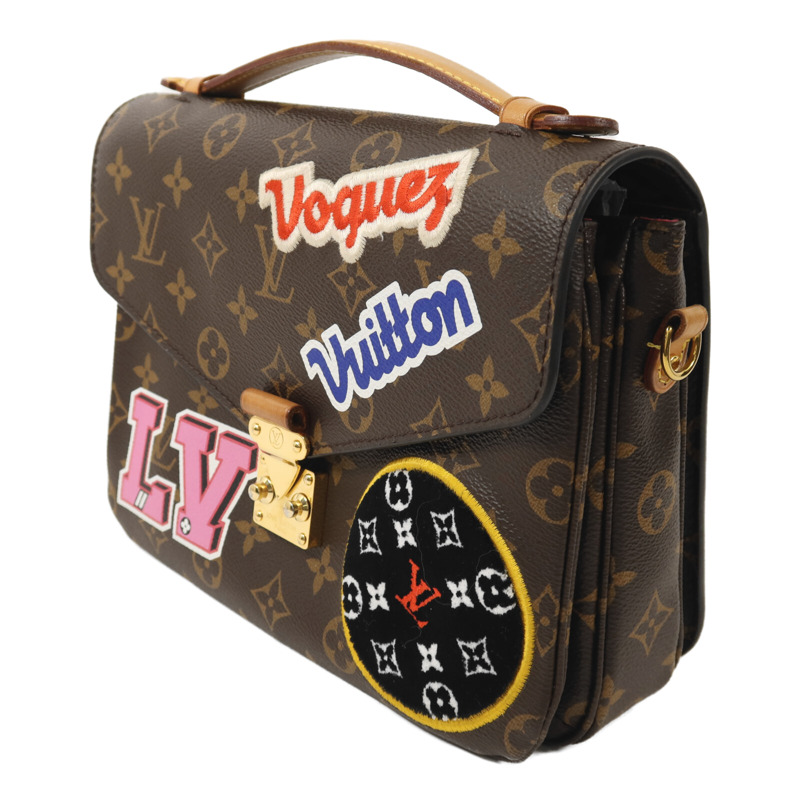 LOUIS VUITTON Monogram Patches Pochette Metis金扣手挽肩背兩用袋-2