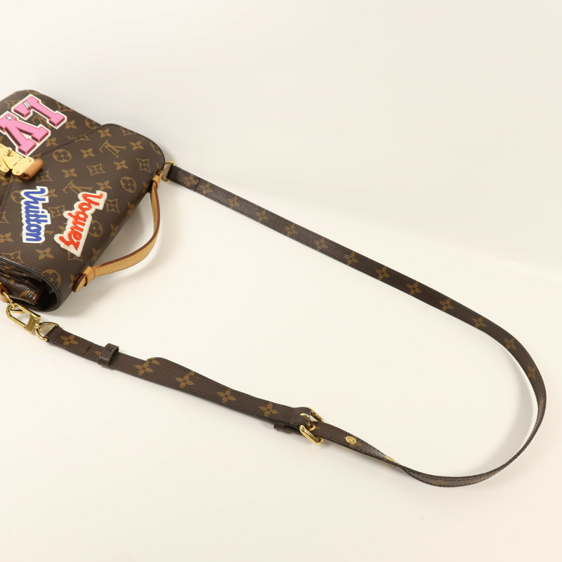 LOUIS VUITTON Monogram Patches Pochette Metis金扣手挽肩背兩用袋-8