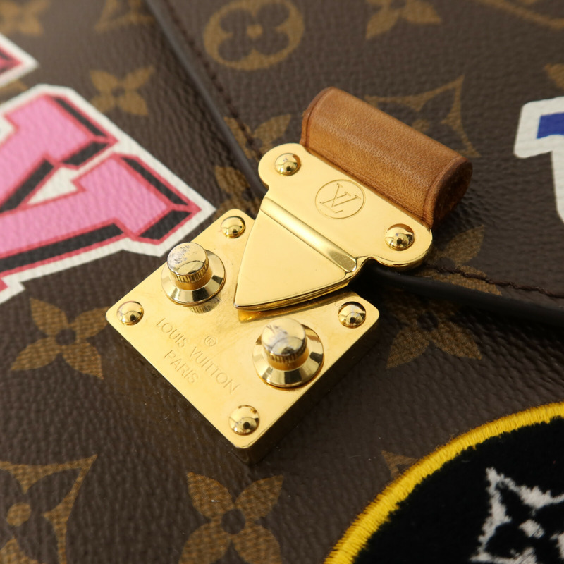 LOUIS VUITTON Monogram Patches Pochette Metis金扣手挽肩背兩用袋-9