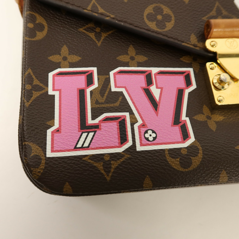LOUIS VUITTON Monogram Patches Pochette Metis金扣手挽肩背兩用袋-16