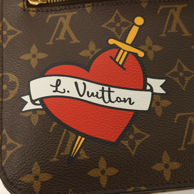 LOUIS VUITTON Monogram Patches Pochette Metis金扣手挽肩背兩用袋-17