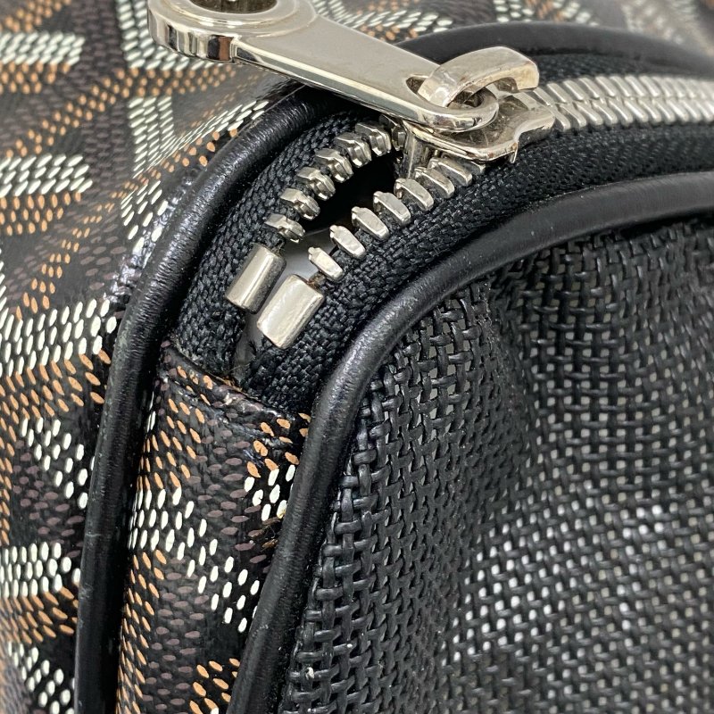 △ Goyard 高雅德 Black Coated Canvas Voltigeur MM Luxury Pet Carrier Bag 黑色塗層帆布寵物袋 - 267004382-8
