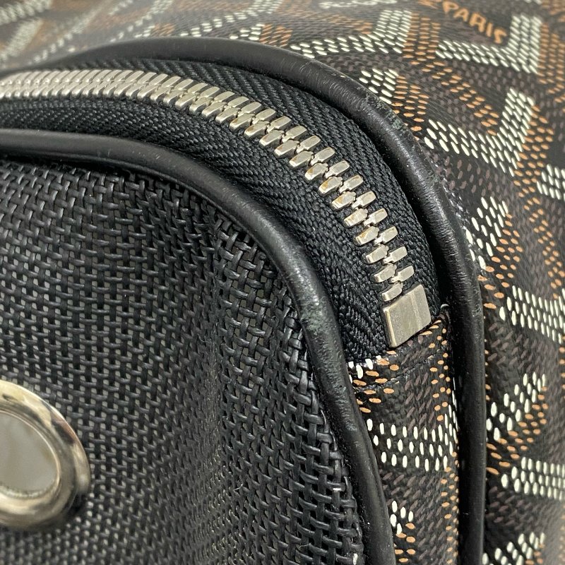 △ Goyard 高雅德 Black Coated Canvas Voltigeur MM Luxury Pet Carrier Bag 黑色塗層帆布寵物袋 - 267004382-9