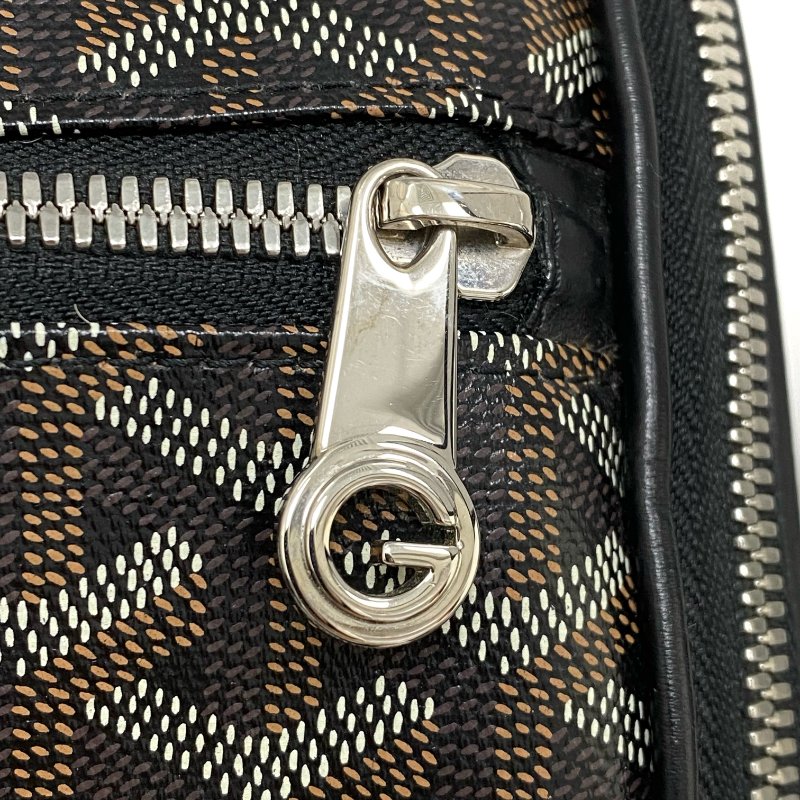 △ Goyard 高雅德 Black Coated Canvas Voltigeur MM Luxury Pet Carrier Bag 黑色塗層帆布寵物袋 - 267004382-11