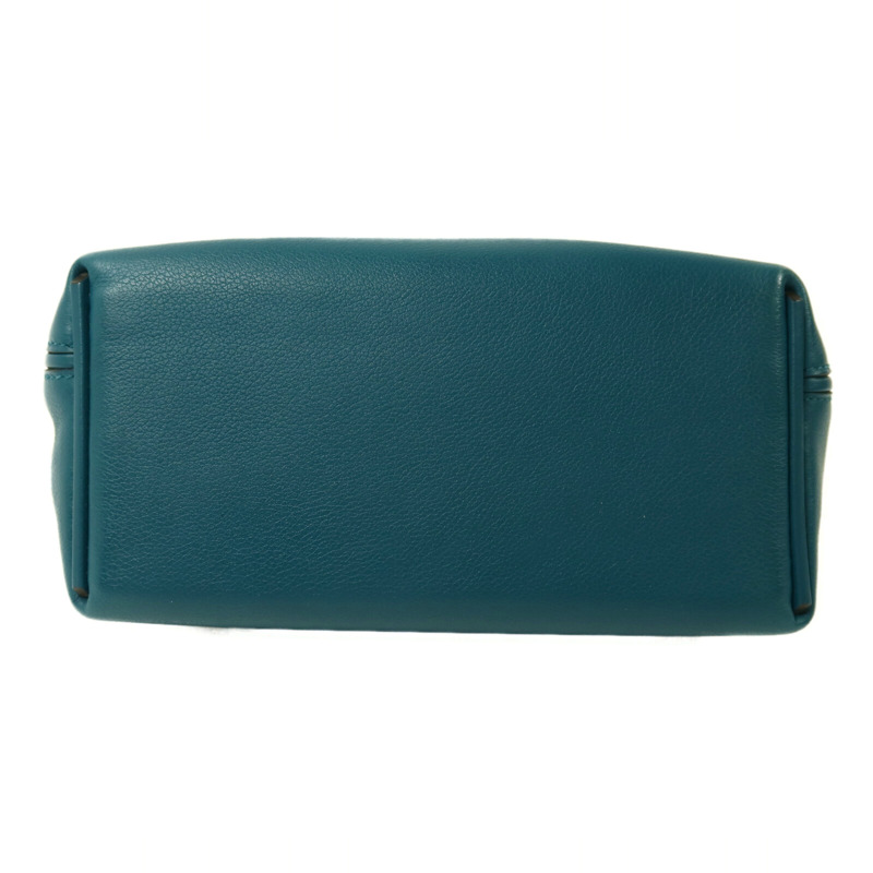 HERMES Evercolor皮革24/24 Mini金扣手挽肩背兩用袋Vert Bosphore-3