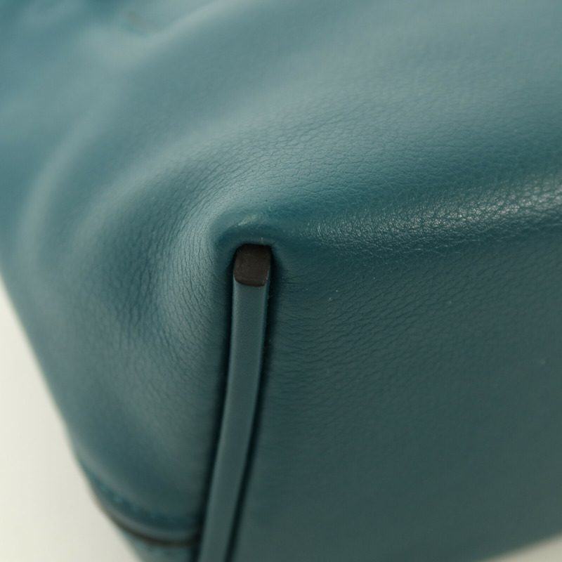 HERMES Evercolor皮革24/24 Mini金扣手挽肩背兩用袋Vert Bosphore-12