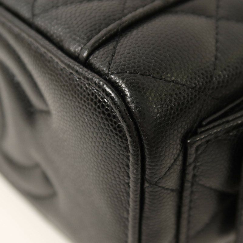 CHANEL 牛皮皮革Vanity Case金扣鏈帶肩背袋-13