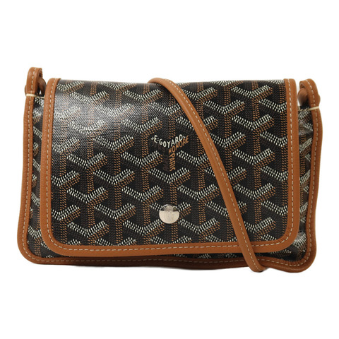 GOYARD 塗層帆布Plumet Pocket Wallet銀扣肩背袋