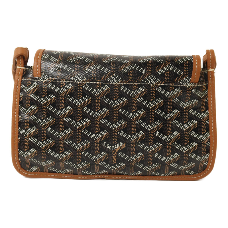 GOYARD 塗層帆布Plumet Pocket Wallet銀扣肩背袋-1