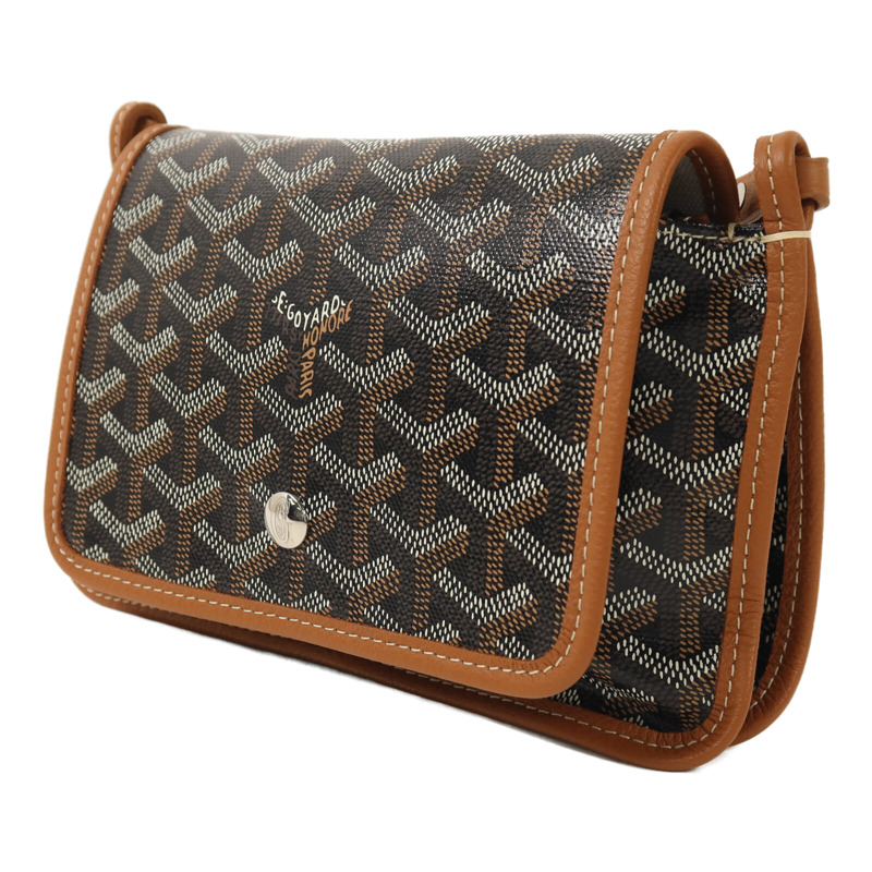 GOYARD 塗層帆布Plumet Pocket Wallet銀扣肩背袋-2