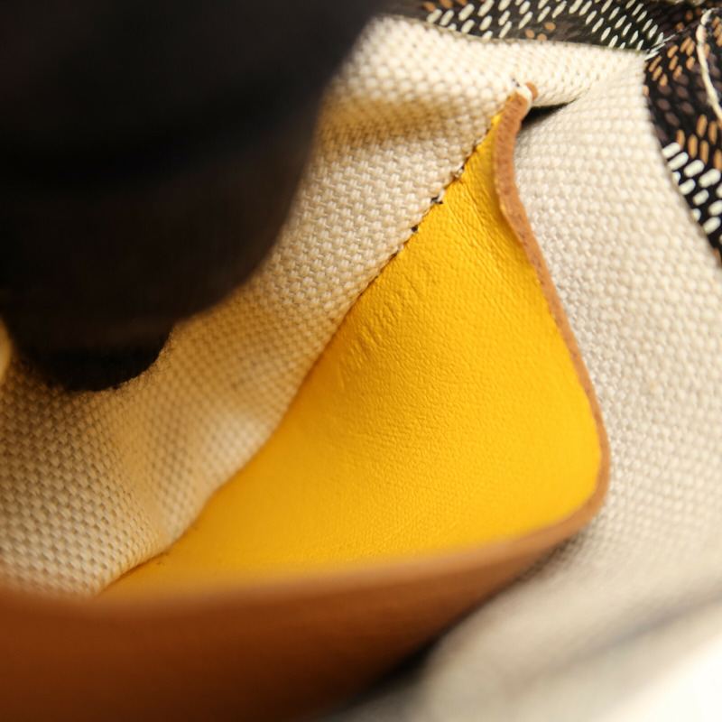 GOYARD 塗層帆布Plumet Pocket Wallet銀扣肩背袋-7