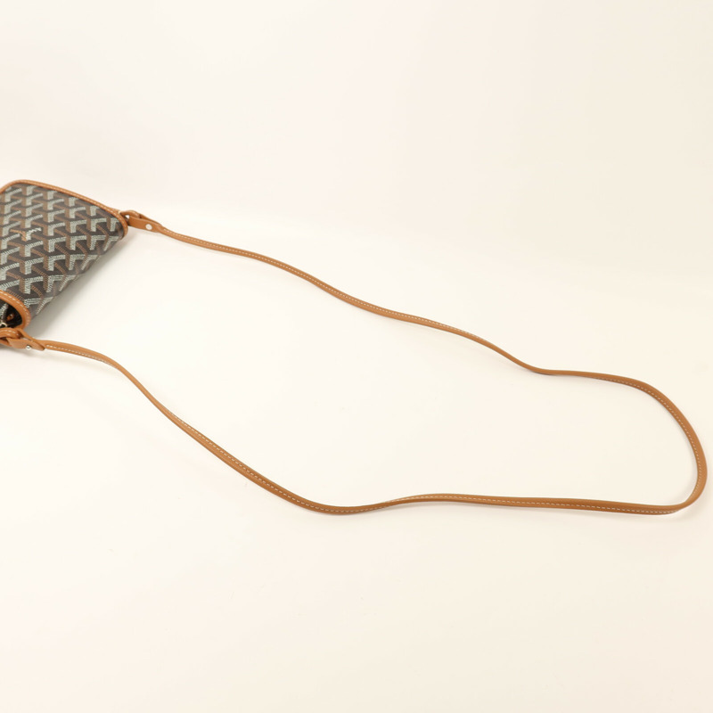 GOYARD 塗層帆布Plumet Pocket Wallet銀扣肩背袋-8