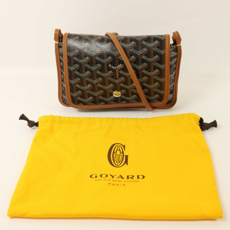 GOYARD 塗層帆布Plumet Pocket Wallet銀扣肩背袋-9