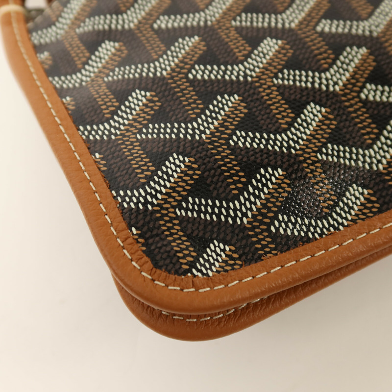 GOYARD 塗層帆布Plumet Pocket Wallet銀扣肩背袋-13