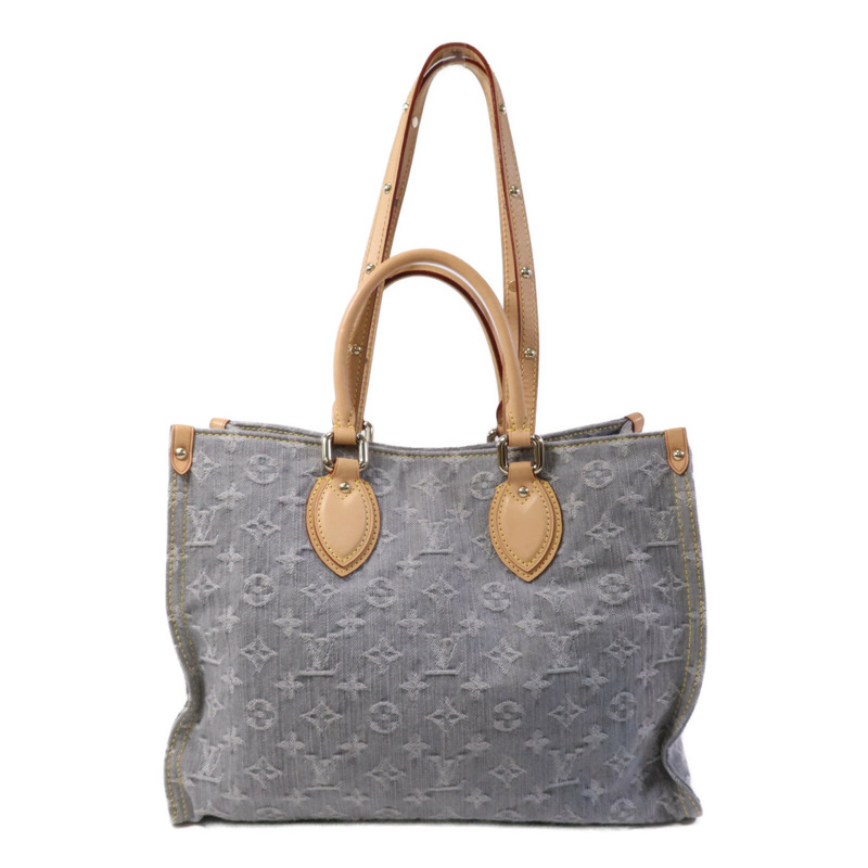 LOUIS VUITTON Monogram Denim On The Go MM金扣手挽肩背兩用袋-1