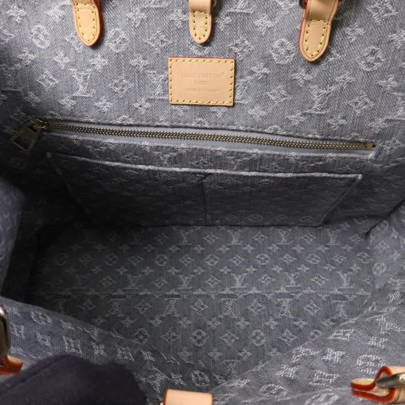 LOUIS VUITTON Monogram Denim On The Go MM金扣手挽肩背兩用袋-4