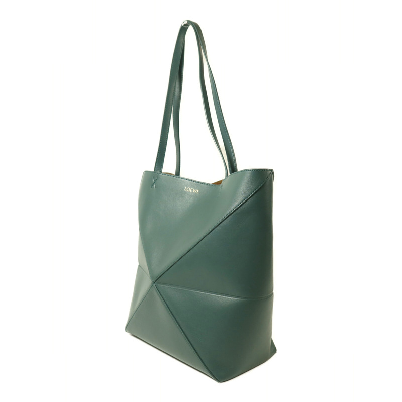 LOEWE 牛皮皮革Puzzle Fold Tote手挽袋-2