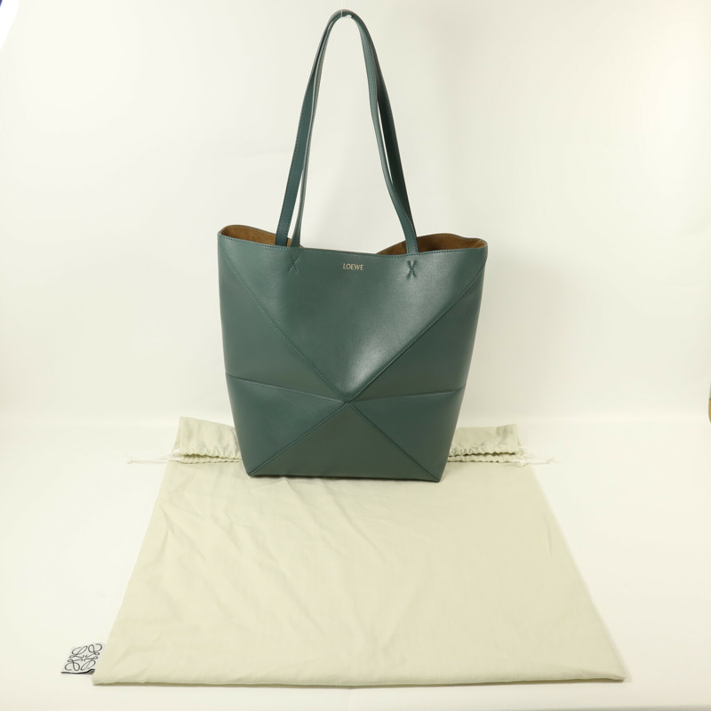 LOEWE 牛皮皮革Puzzle Fold Tote手挽袋-7