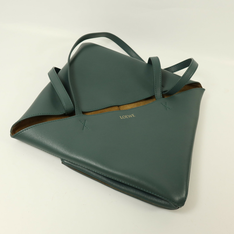 LOEWE 牛皮皮革Puzzle Fold Tote手挽袋-12