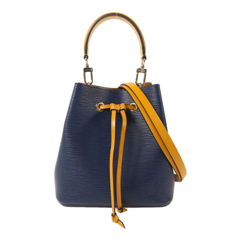 LOUIS VUITTON Epi Neo Noe BB銀扣手挽肩背兩用袋深藍色