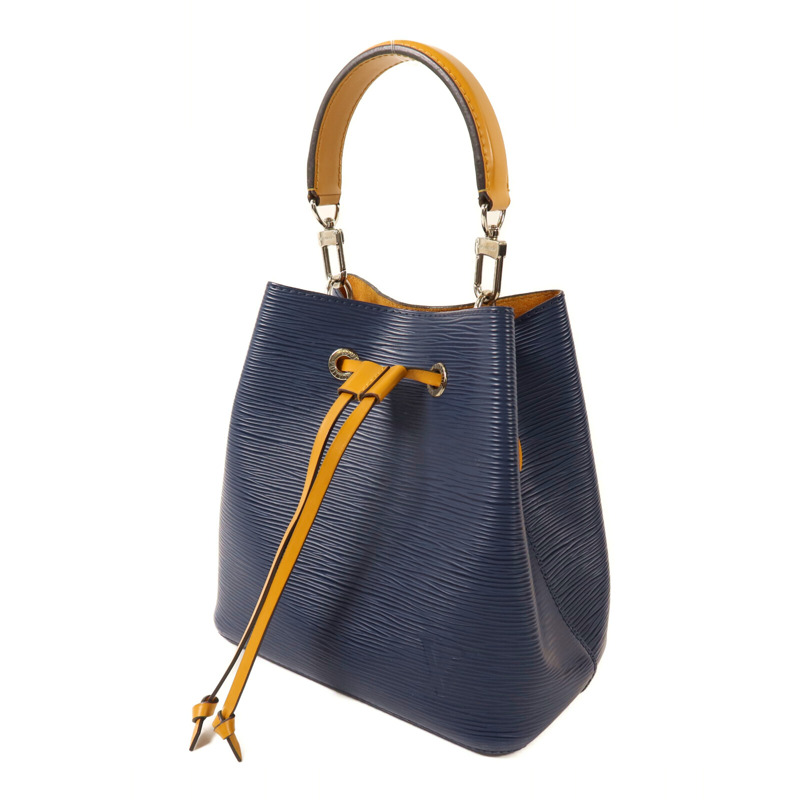 LOUIS VUITTON Epi Neo Noe BB銀扣手挽肩背兩用袋深藍色-2