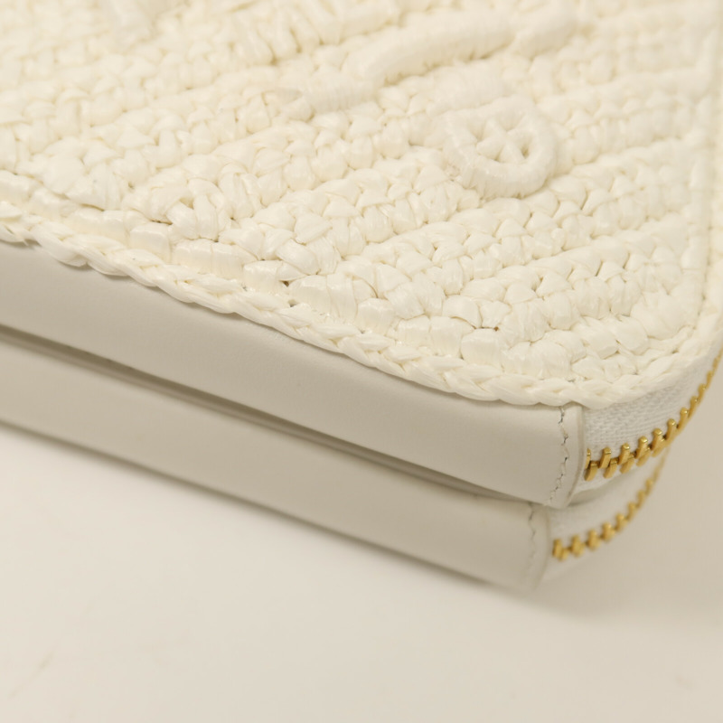 PRADA 牛皮皮革/Raffia Mini Contenitori金扣鏈帶手挽肩背兩用袋-9