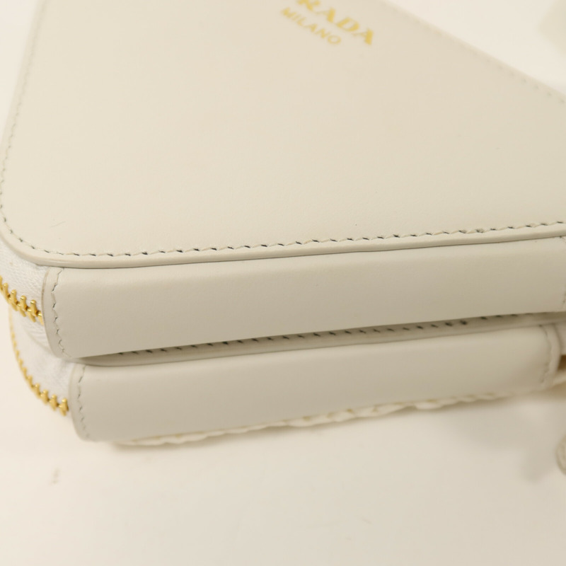 PRADA 牛皮皮革/Raffia Mini Contenitori金扣鏈帶手挽肩背兩用袋-12