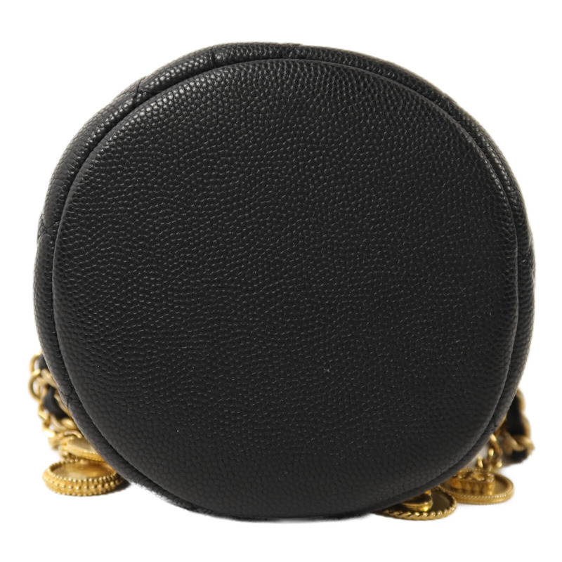 CHANEL 牛皮皮革Mini Bucket Bag金扣鏈帶肩背袋-3