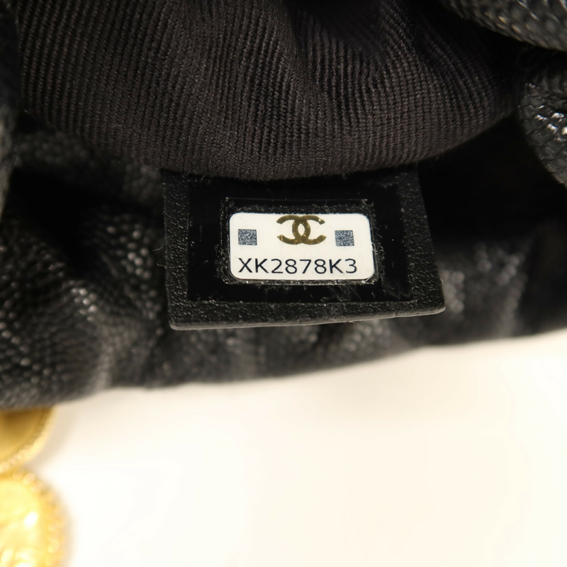 CHANEL 牛皮皮革Mini Bucket Bag金扣鏈帶肩背袋-6