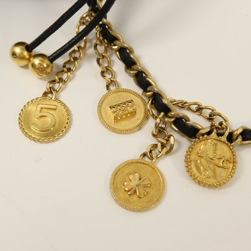 CHANEL 牛皮皮革Mini Bucket Bag金扣鏈帶肩背袋-10