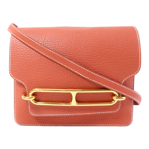 HERMES  Clemence皮革 Roulis 23金扣肩背袋