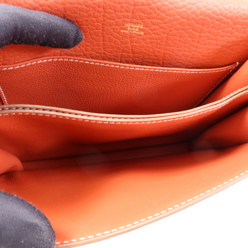 HERMES Clemence皮革 Roulis 23金扣肩背袋-4