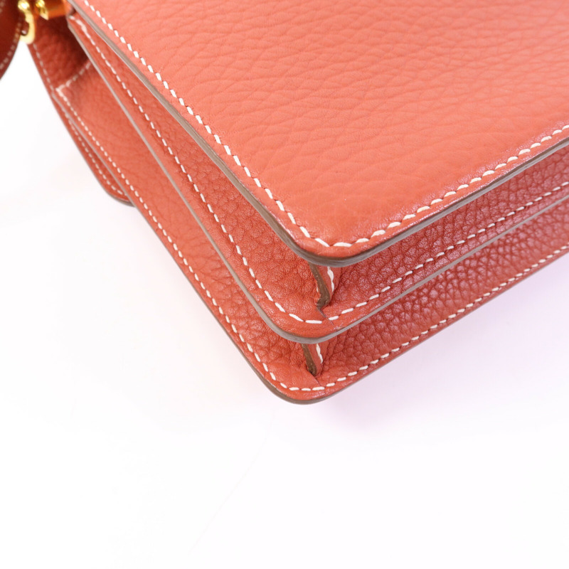 HERMES Clemence皮革 Roulis 23金扣肩背袋-10