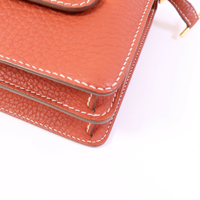 HERMES Clemence皮革 Roulis 23金扣肩背袋-11