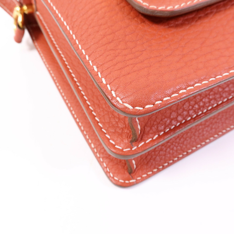 HERMES Clemence皮革 Roulis 23金扣肩背袋-12