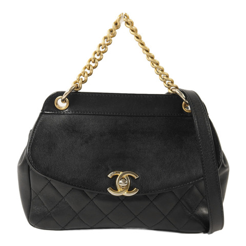 CHANEL 羊皮皮革Shoulder Bag金扣鏈帶肩背袋