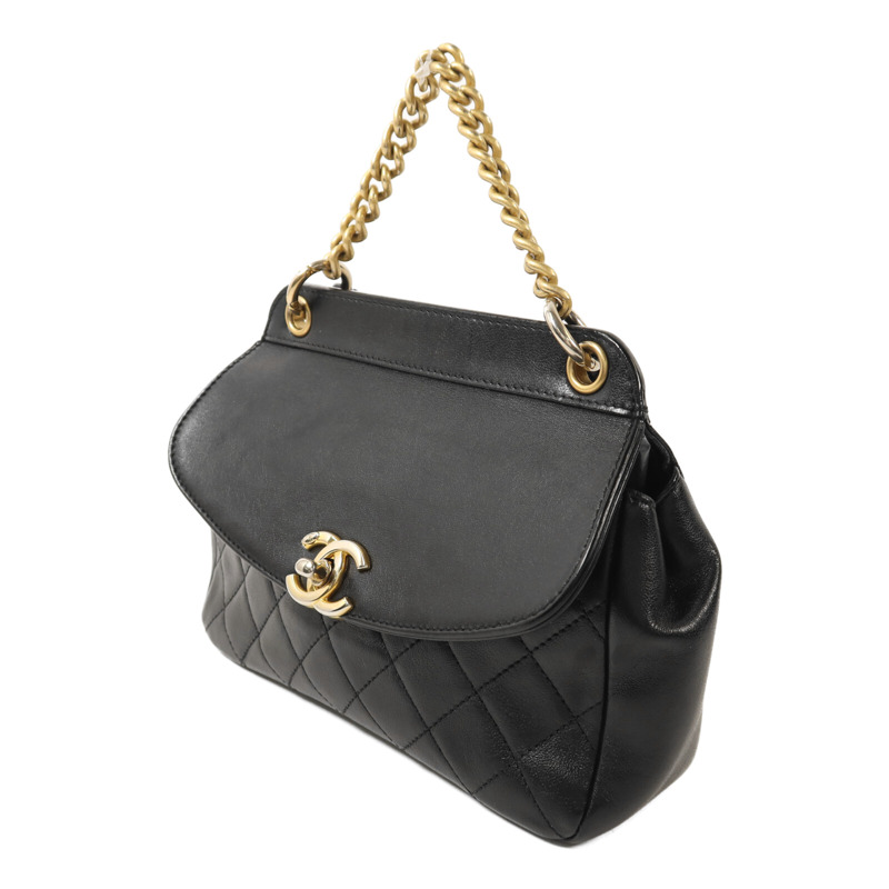 CHANEL 羊皮皮革Shoulder Bag金扣鏈帶肩背袋-2