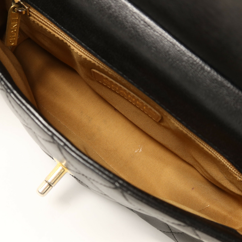 CHANEL 羊皮皮革Shoulder Bag金扣鏈帶肩背袋-4