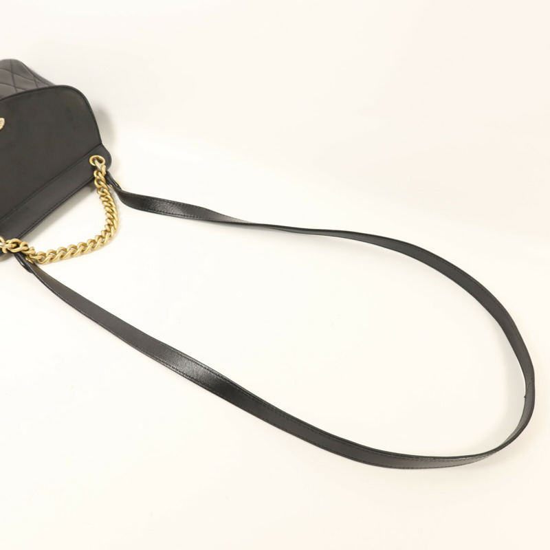 CHANEL 羊皮皮革Shoulder Bag金扣鏈帶肩背袋-7